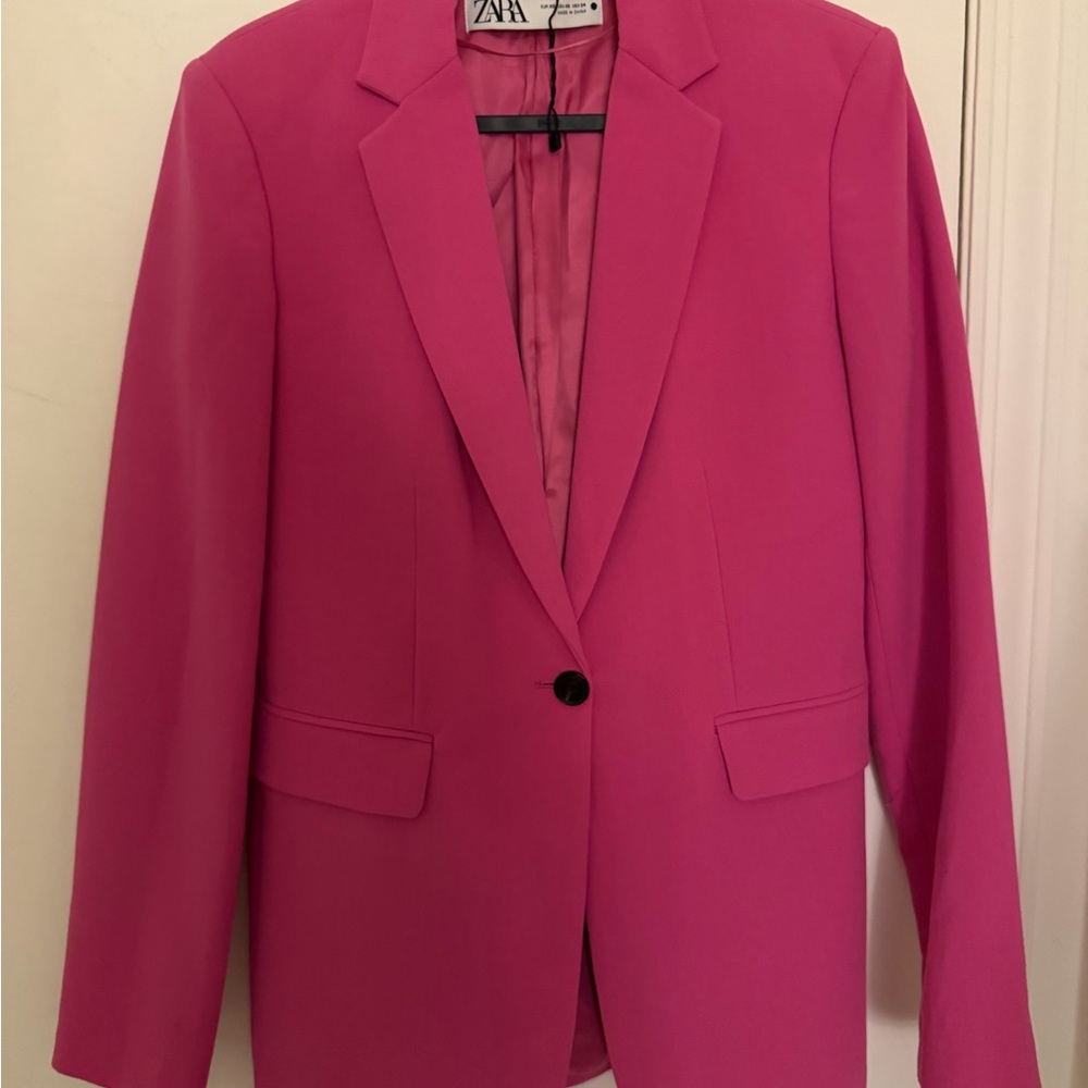 Zara Women's Vibrant Pink Blazer